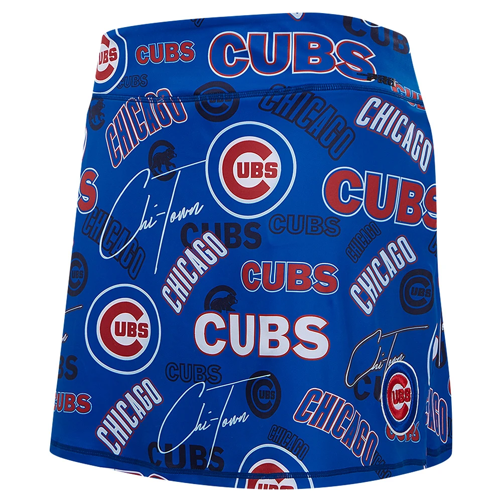 Women's Pro Standard Royal Chicago Cubs Toss Logo Lux Skort
