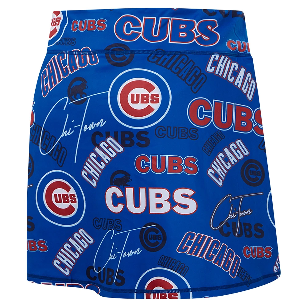 Women's Pro Standard Royal Chicago Cubs Toss Logo Lux Skort