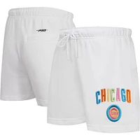 Short néon délavé Chicago Cubs Pro Standard pour femme, blanc