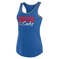 Women's Profile Royal Chicago Cubs Plus Racerback Tank Top
