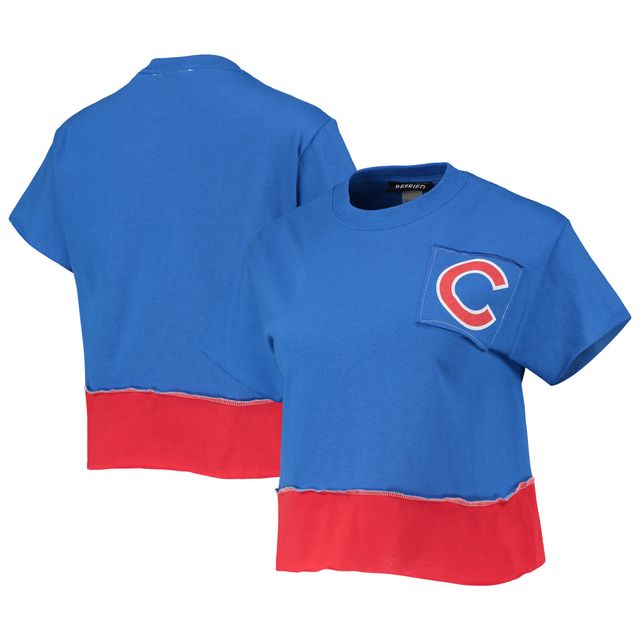 T-shirt court Refried Apparel Royal Chicago Cubs pour femme