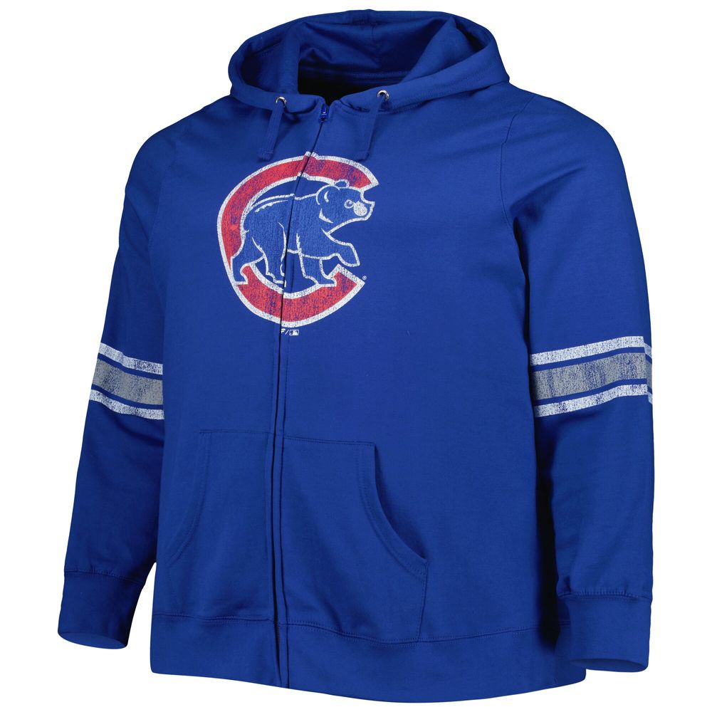 Women's Profile Royal Chicago Cubs Plus Size Pullover Hoodie