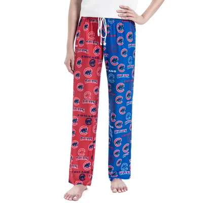 Chicago Cubs Women's Breakthrough Split Design Knit Sleep Pants - Royal/Red