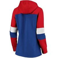 Women's Royal Chicago Cubs Plus Colorblock Pullover Hoodie