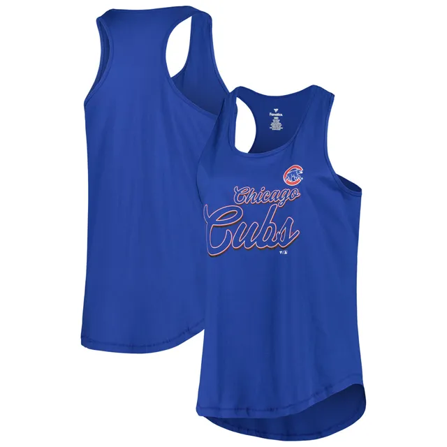 Women's Levelwear White Chicago Cubs Macy Muscle Tank Top Size: Large