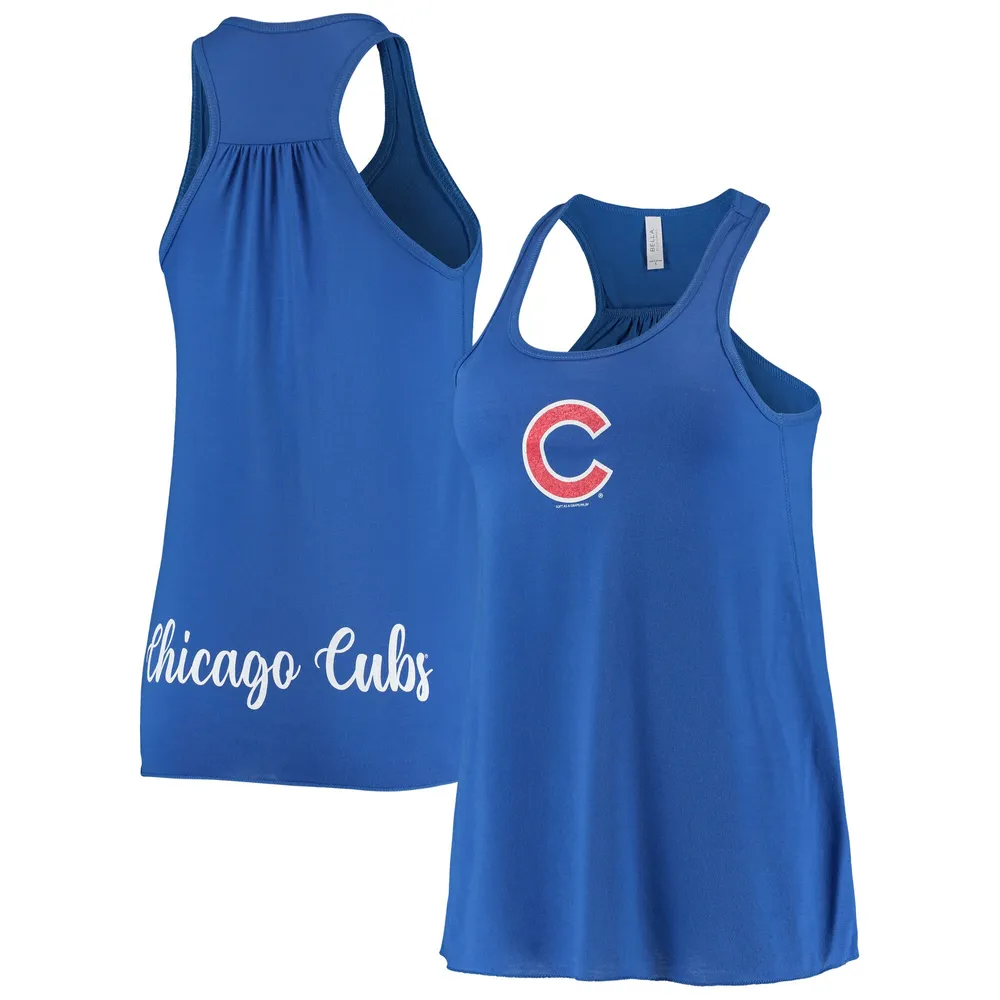 Lids Chicago Cubs Soft as a Grape Women's Tri-Blend Tank Top - Royal