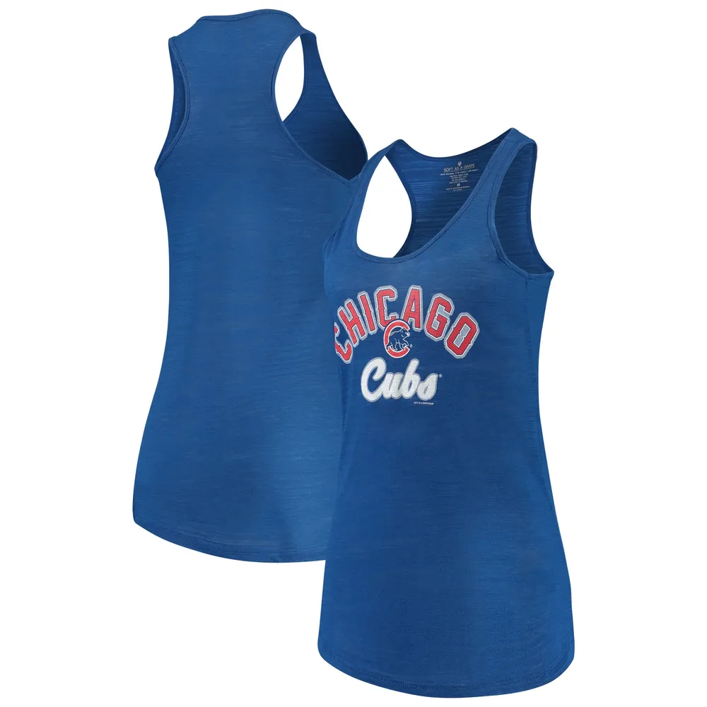 Soft as a Grape Chicago Cubs Women's Royal Plus Sizes Three Out