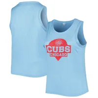 Soft As A Grape Royal Chicago Cubs Plus Size High Neck Tri-Blend Tank Top