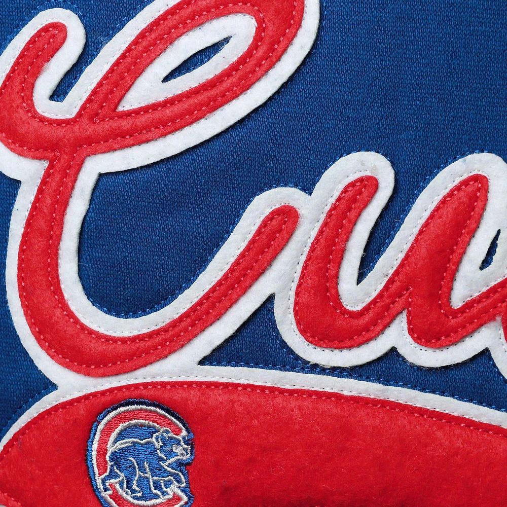 Chandail a capuchon fendu sur le côté Soft as Grape Royal Chicago Cubs pour femme