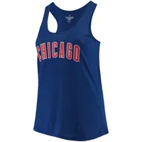 Women's Soft as a Grape Royal Chicago Cubs Plus Swing for the Fences Racerback Tank Top