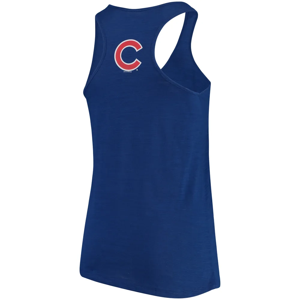 Débardeur a dos nageur Soft as Grape Royal Chicago Cubs Swing for the Fences pour femme