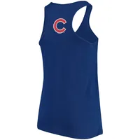 Women's Soft as a Grape Royal Chicago Cubs Plus Swing for the Fences Racerback Tank Top