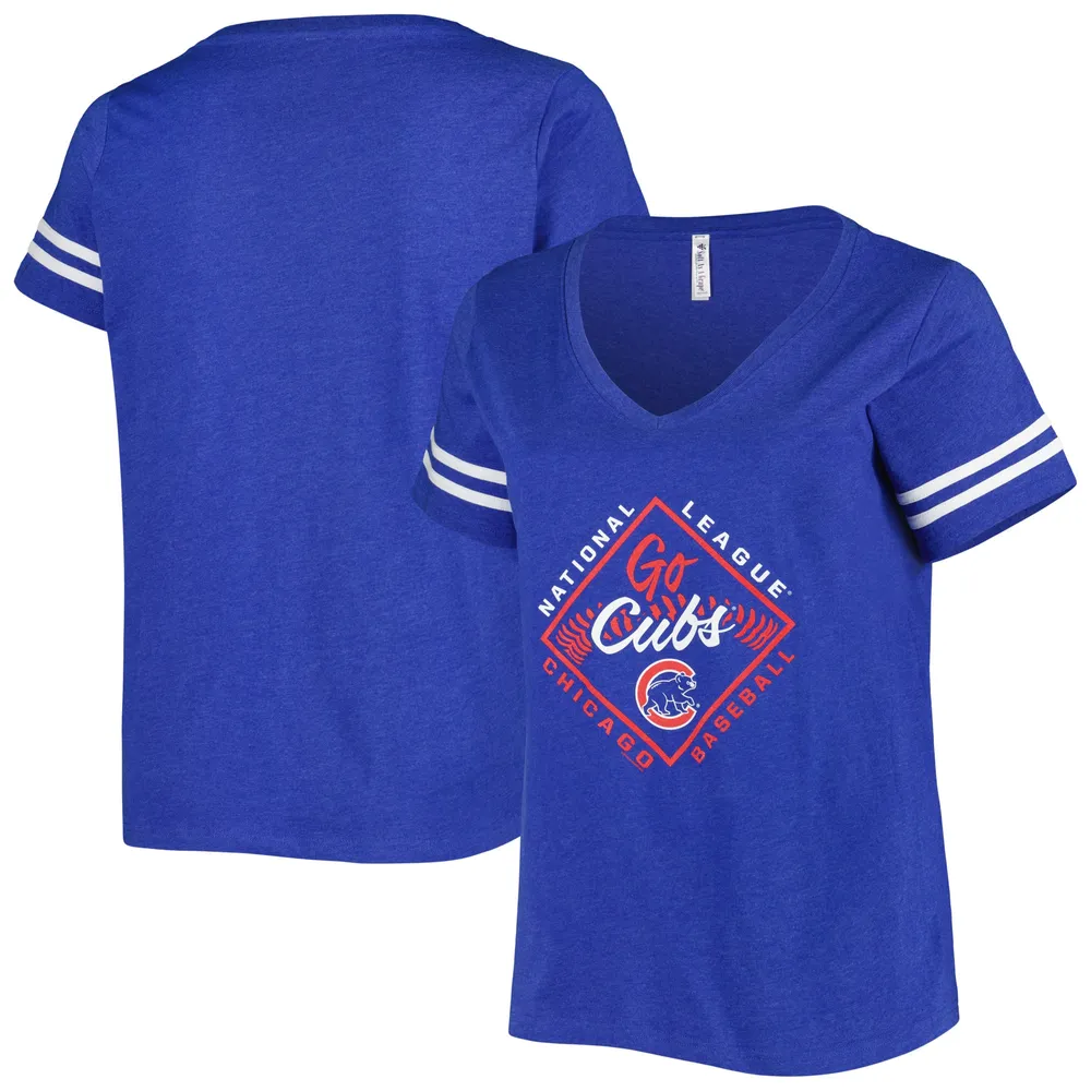 Soft as a Grape Women's Soft as a Grape Royal Chicago Cubs Plus V