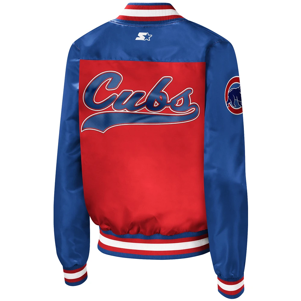 Veste Starter Red Chicago Cubs The Legend Full-Snap pour femme