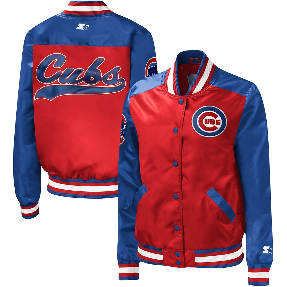 Veste Starter Red Chicago Cubs The Legend Full-Snap pour femme