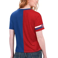 T-shirt Power Move des Chicago Cubs Starter Royal/Rouge pour femmes