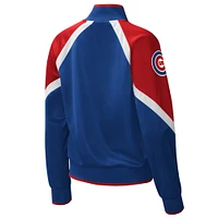 Women's Starter Royal Chicago Cubs Touchdown Raglan Full-Zip Track Jacket