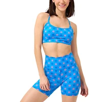 Soutien-gorge de sport imprimé TLC des Chicago Cubs Terez pour femmes, bleu, dos en Y