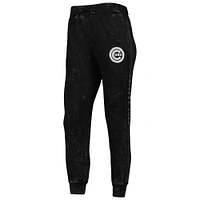 Women's The Wild Collective Black Chicago Cubs Marble Jogger Pants