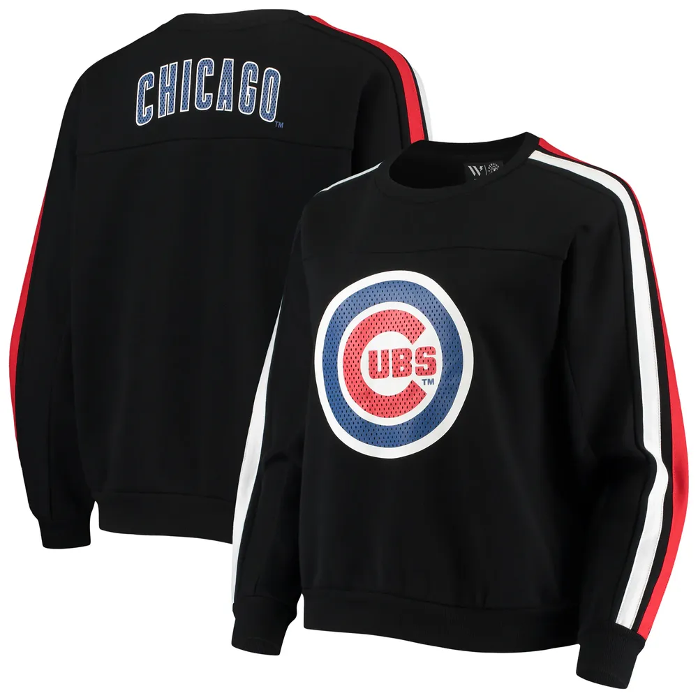 Sweat à capuche avec logo perforé Chicago Cubs The Wild Collective pour femme, noir