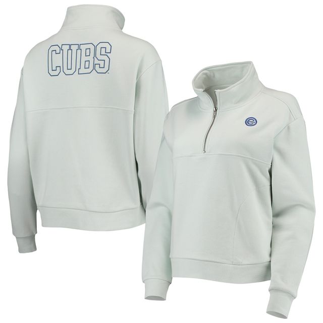 V118087 CUBS BLEU FEMME 2-HIT 1/4 ZIP JACLADQZP