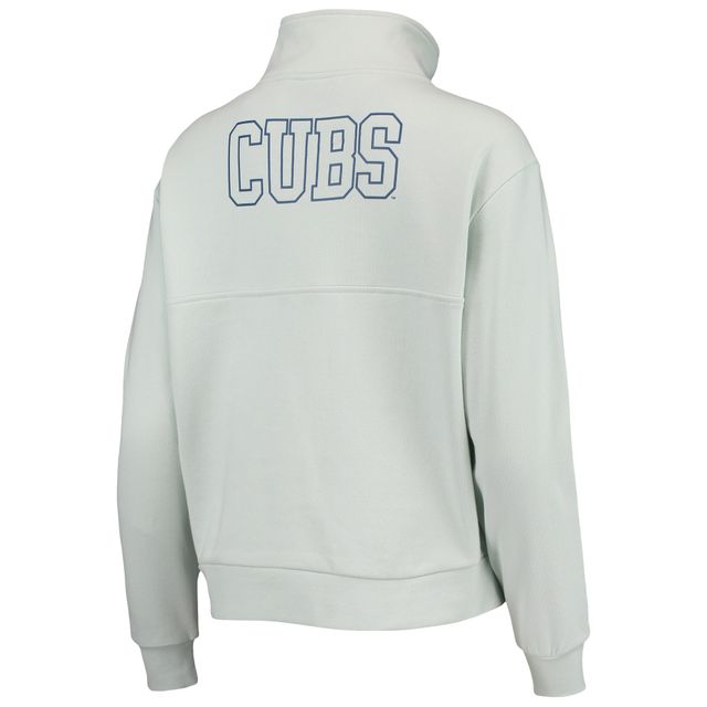 V118087 CUBS BLEU FEMME 2-HIT 1/4 ZIP JACLADQZP