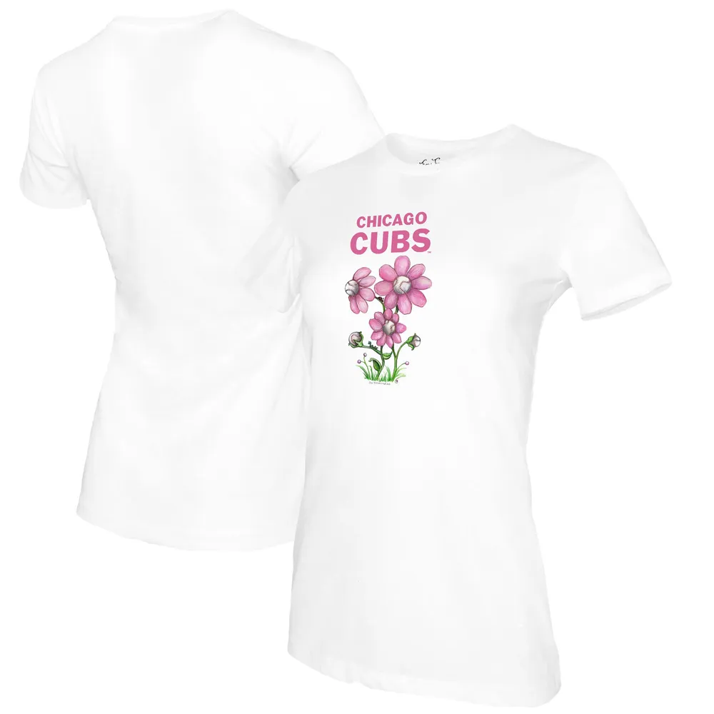 Lids Chicago Cubs Tiny Turnip Toddler Blooming Baseballs T-Shirt - White