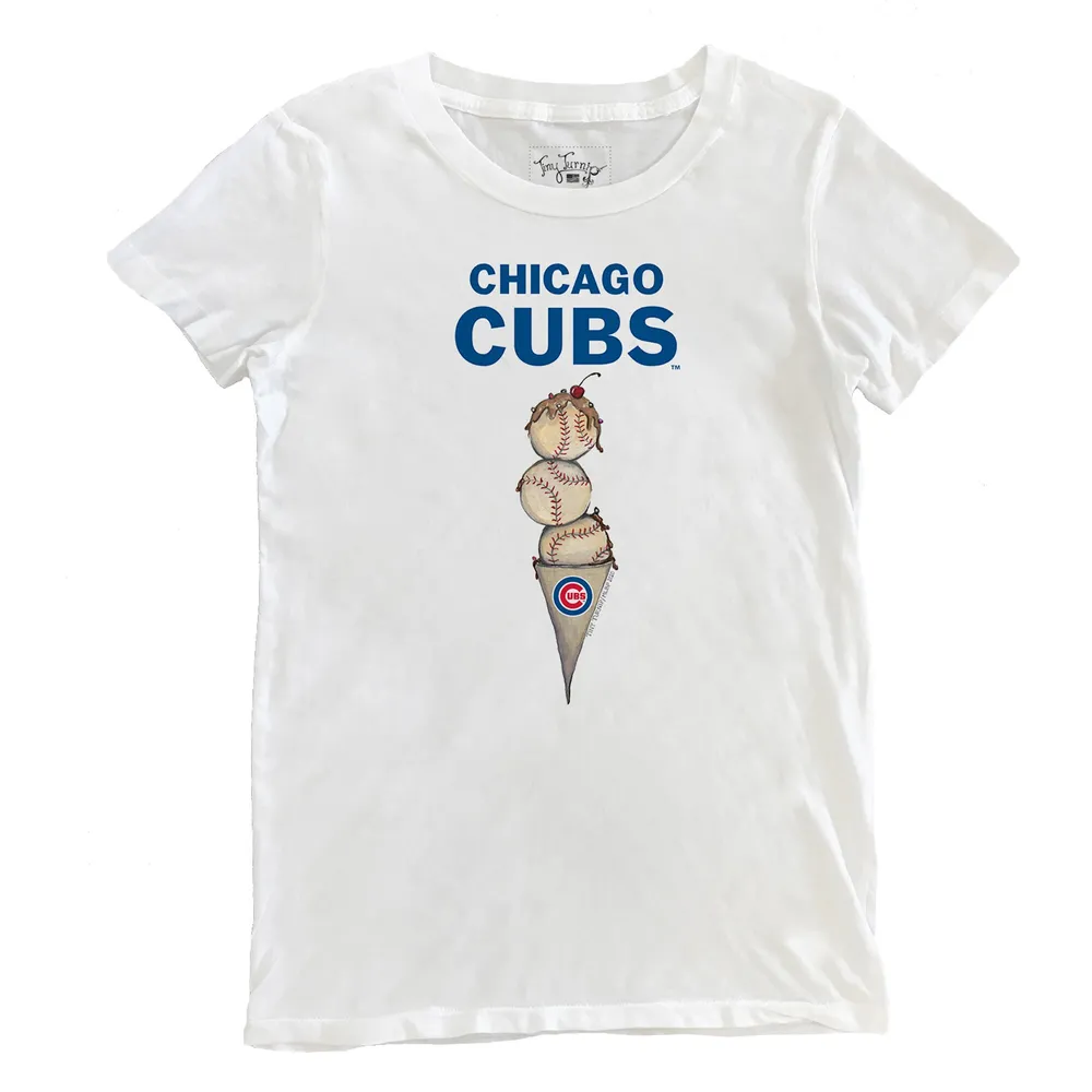 Chicago Cubs Tiny Turnip Toddler James T-Shirt - White