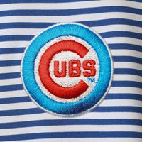 Women's Tommy Bahama Royal Chicago Cubs Aubrey Stripe Block IslandZone Half-Zip Jacket