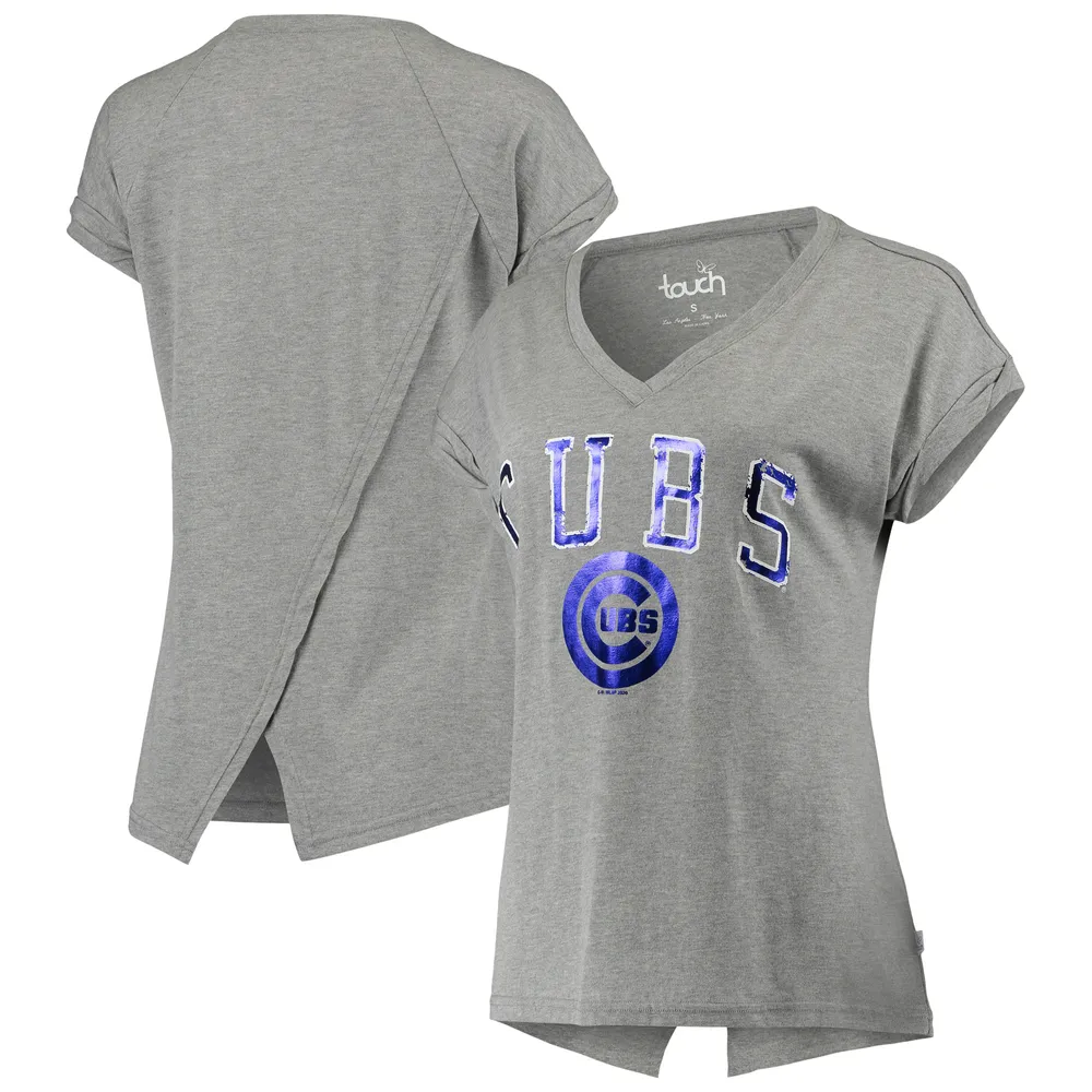 Lids Chicago Cubs Touch Women's Power Play V-Neck T-Shirt - Gray
