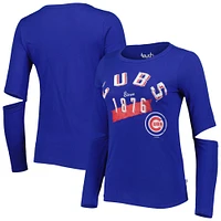 T-shirt à manches longues Touch Royal Chicago Cubs Formation pour femme