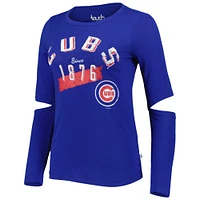 T-shirt à manches longues Touch Royal Chicago Cubs Formation pour femme