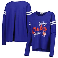 T-shirt à manches longues Touch Royal Chicago Cubs Free Agent pour femme