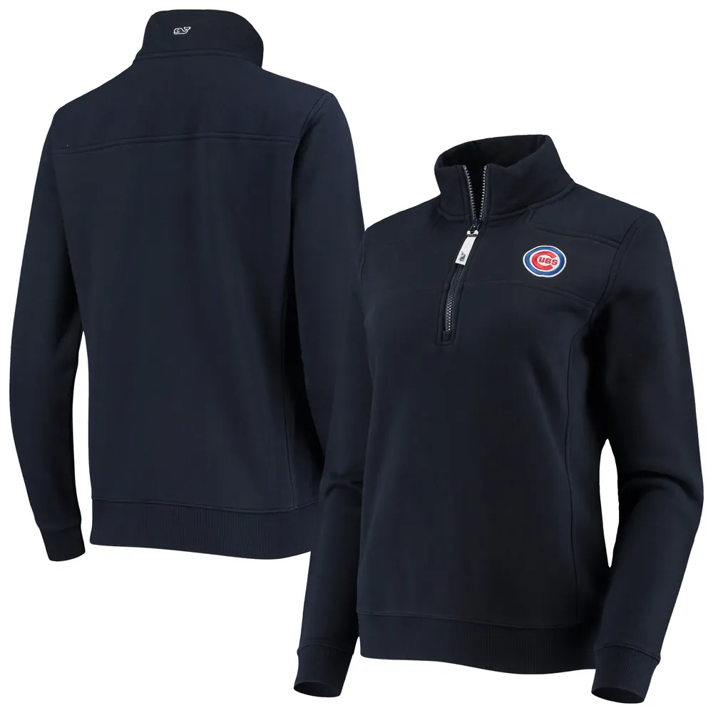 Lids Chicago Cubs Vineyard Vines Women's Shep Shirt Quarter-Zip Sweatshirt  - Navy