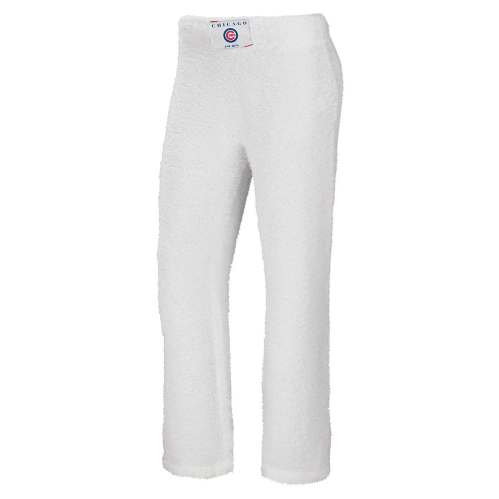 Women's WEAR by Erin Andrews Cream Chicago Cubs Cozy Lounge Tank Top & Pants Set