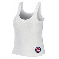 Women's WEAR by Erin Andrews Cream Chicago Cubs Plus Cozy Scoop Neck Tank Top & Pants Set