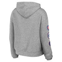 Women's WEAR by Erin Andrews Gray Chicago Cubs Full-Zip Hoodie