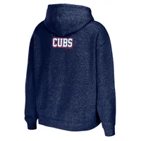 Sweat à capuche zippé pour femme WEAR by Erin Andrews Heather Navy Chicago Cubs