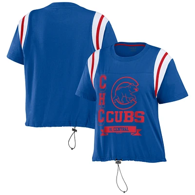 T-shirt WEAR by Erin Andrews Royal Chicago Cubs color block cintré pour femme