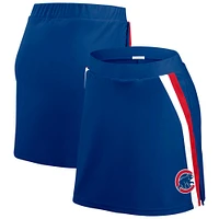 WEAR by Erin Andrews - Jupe-short à rayures Royal Chicago Cubs pour femmes