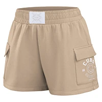 Short WEAR by Erin Andrews beige pour femmes des Chicago Cubs