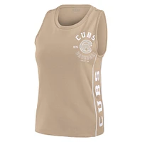 Women's WEAR by Erin Andrews Tan Chicago Cubs Tonal Tank Top