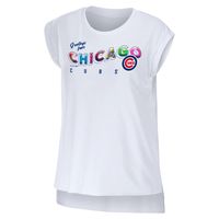 Women's WEAR by Erin Andrews White Chicago Cubs Greetings From T-Shirt