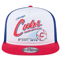 Casquette Snapback rétro 9FIFTY blanche des Chicago Cubs de New Era pour jeunes