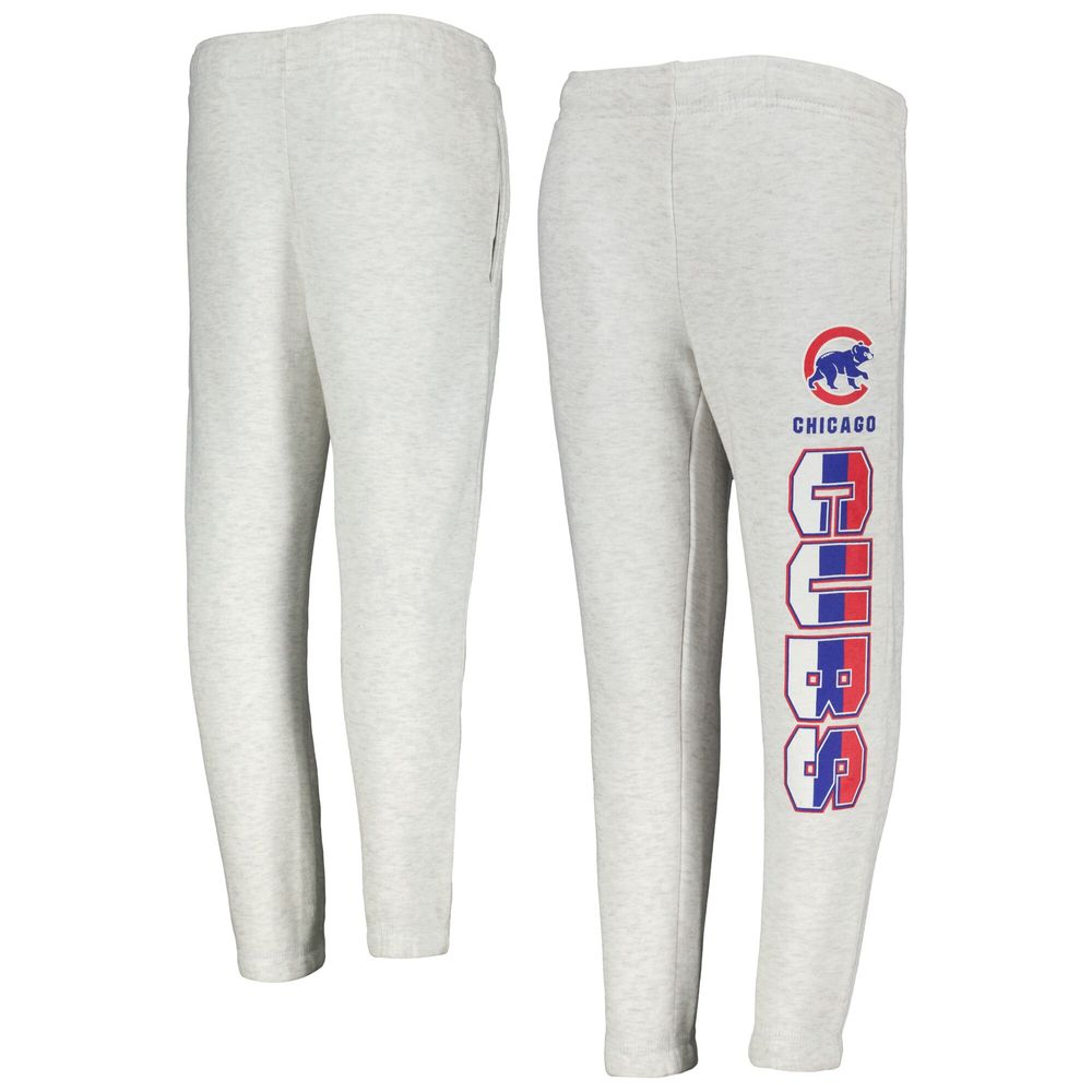 Youth Ash Chicago Cubs Game Time Fleece Pants