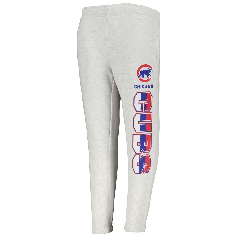 Youth Ash Chicago Cubs Game Time Fleece Pants