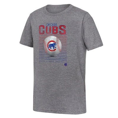 T-shirt triple mélange gris Chicago Cubs Relief Pitcher Fanatics pour jeunes