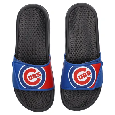 Chicago Cubs FOCO Youth Colorblock Big Logo Legacy Slide Sandals