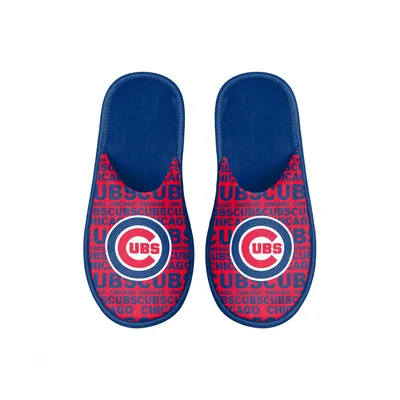 Chicago Cubs FOCO Youth Scuff Wordmark Slide Slippers