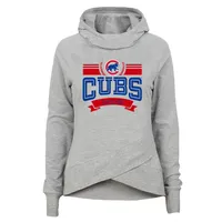 Youth Heather Gray Chicago Cubs Spectacular Funnel Hoodie